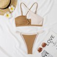 thumbnail image 5 of Bikini de cintura alta para mujer, bañador Sexy con Push-Up, ropa de baño recortada con aros, color negro, blanco y rosa, traje de baño de cintura alta, 5 of 5