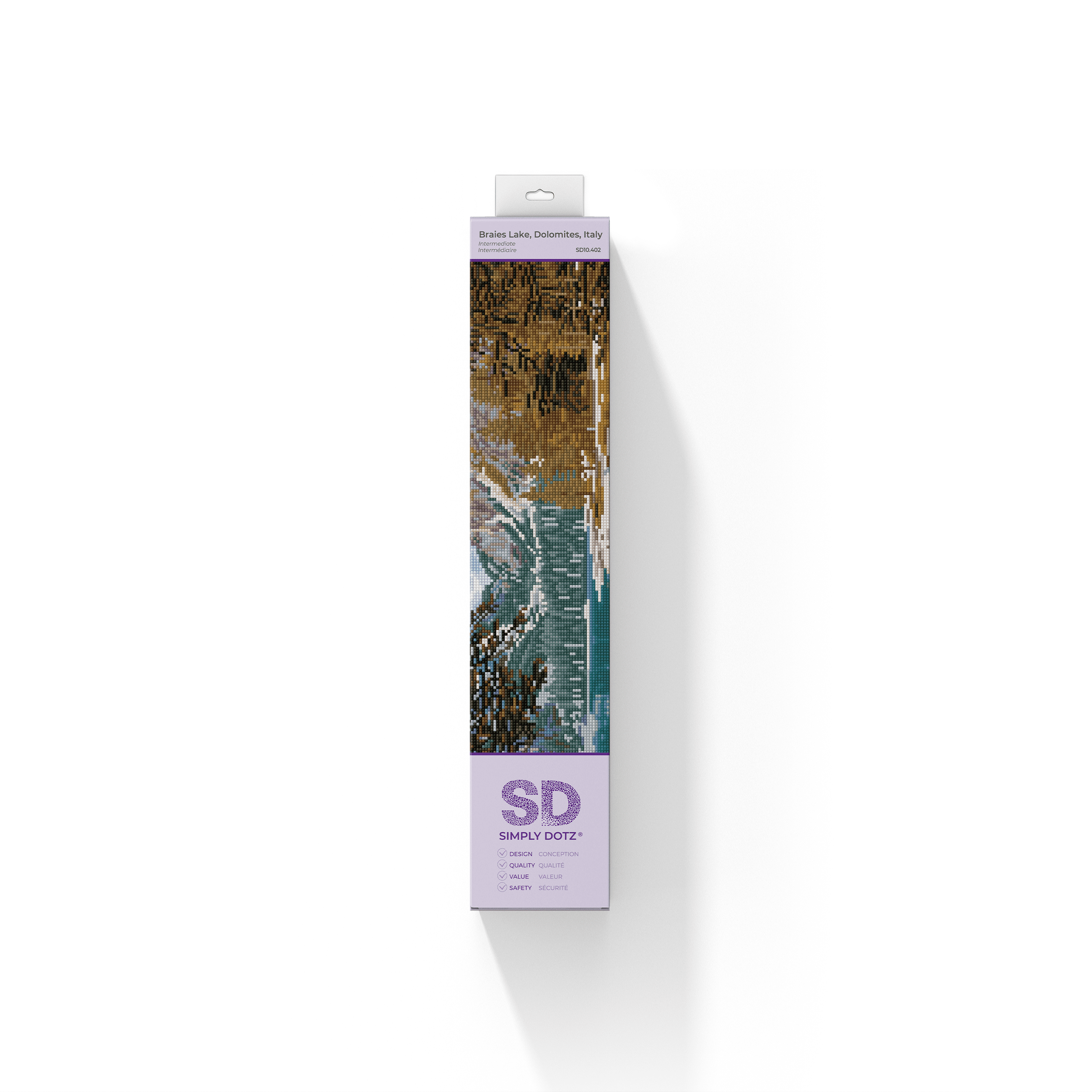 Diamond Dotz Braies Lake, Dolomites, Italy Mountain Diamond Painting Kits for Adults - Diamond Art Kits a Relaxing Creative Craft Kit with Dotz Gems  15.8"x28.4"