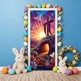 thumbnail image 4 of Easter Decorations​ Religious Theme Resurrection Scene Door Closure Purple Draped Cross Flying Dove decor for Front Door Christian Holiday Display, 4 of 6