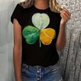 thumbnail image 2 of QIPOPIQ T-Shirts à Manches Courtes pour Femmes Col Rond T-Shirts de la Saint-Patrick T-Shirt Vert Trèfle T-Shirt Ample St Patricks Day Shirts T-Shirt Amusant T-Shirts de Vacances Tunique T-Shirt Graphique Offres, 2 of 9