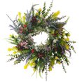 thumbnail image 3 of Corona de flores silvestres de primavera para puerta delantera, corona Artificial de flores secas para colgar en casa, centro comercial, decoración de boda, 3 of 9