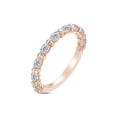 thumbnail image 2 of AFFY 1/2 Carat Marquise White Natural Diamond Wedding Band Ring In 14K Rose Gold Over Sterling Silver (0.50 Cttw, I2-I3 Clarity), Ring Size-10.5, 2 of 5