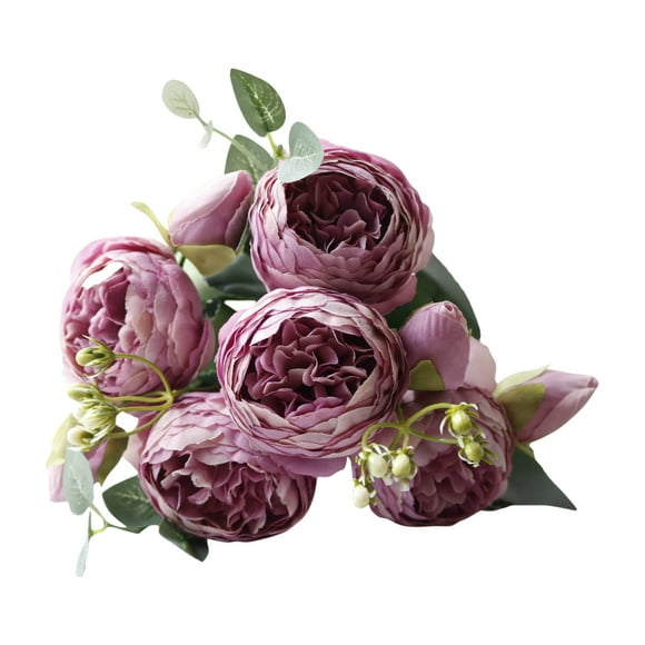kyusrd Décoration de Bureau à Domicile en Spécial!2 Pcs Belles Fleurs Artificielles en Soie Factices Bouquet de Mariage Saint-Valentin Déco Nuptiale