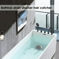 thumbnail image 5 of Premium Shower Drain Hair Catcher, 2 Pcs Brushed Nickel Stainless Steel with Silicone Shield, Bathroom Drain Protector by UU&T, 5 of 10