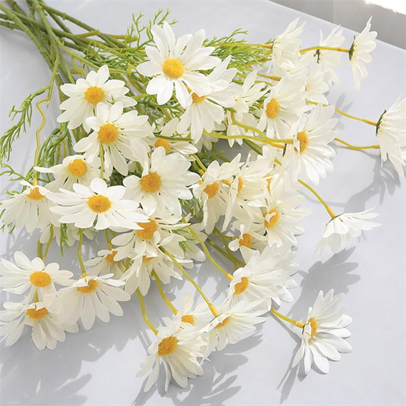 5 Head Artificial Silk Fake Daisy Flowers Bouquet Wedding Party Home
