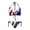 American Flag Pattern, variant on Low Waist Halter Bathing Suit for Beach Spandex Fabric XS-2XL Sexy Bikini Set Skeleton Black White