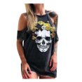thumbnail image 1 of De Camiseta holgada sin tirantes con estampado de tirantes para mujer, top informal tipo jersey, 1 of 8