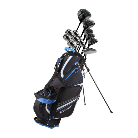 Aspire PRO-X 19 Piece Men's Complete Right Hand Golf Club Package Set - Regular & Tall Size Available