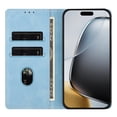 thumbnail image 3 of Leather For Apple iPhone 17e / iPhone 16e 6.1-inch Case , RFID Blocking,Flip Color blocking Wallet Leather Case With Card Holder Magnetic Closure Shockproof Kickstand Protective Phone Cases Cover, 3 of 9
