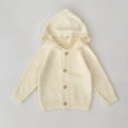 thumbnail image 2 of Coerni Baby Girls Cardigan Solid Knit Long Sleeve Hoodies Button Up Sweaters Soft Comfy Infants Fall Clothes 3-24 Months, 2 of 8
