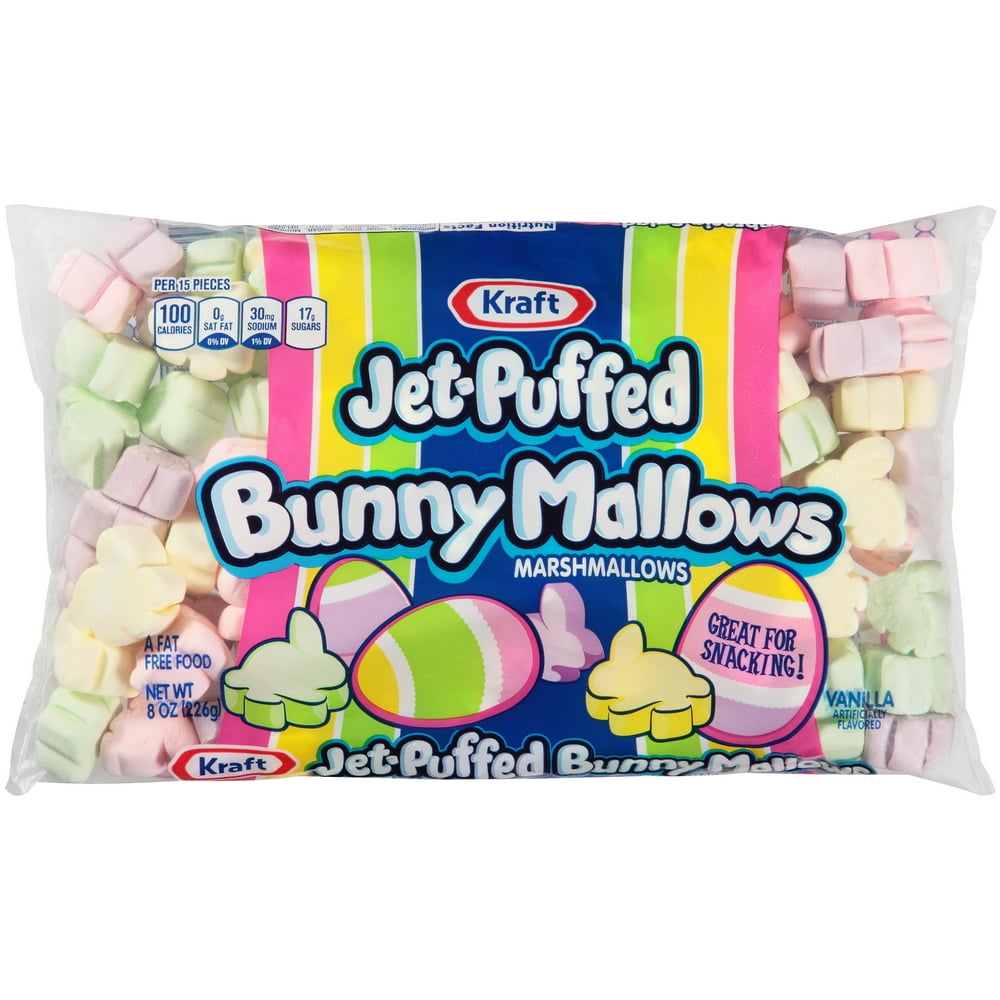 Kraft JetPuffed BunnyMallows Marshmallows 8 oz Wrapper
