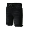 thumbnail image 6 of Men's Casual Denim Shorts Classic Fit Washed Drawstring Distressed Summer Jeans Shorts Summer Denim Shorts, 6 of 7