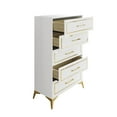 thumbnail image 6 of Castle Place Glam 5-Drawers Dresser, White, 6 of 8