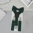 thumbnail image 2 of Tirantes para niños, tirantes ajustables y pajarita, tirantes para esmoquin, tirantes para niños, pajarita para pantalones, fiestas temáticas y vacaci Verde oscuro Salvador Dali tirantes para niños, 2 of 9