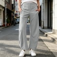 thumbnail image 4 of Costeam Womens Quick Dry Curved Barrel Casual Pants Dual Side Deep Hand Pockets Drawstring Elastic High Waist Loose Fit Cropped Length Athletic Harem Trousers, 4 of 8
