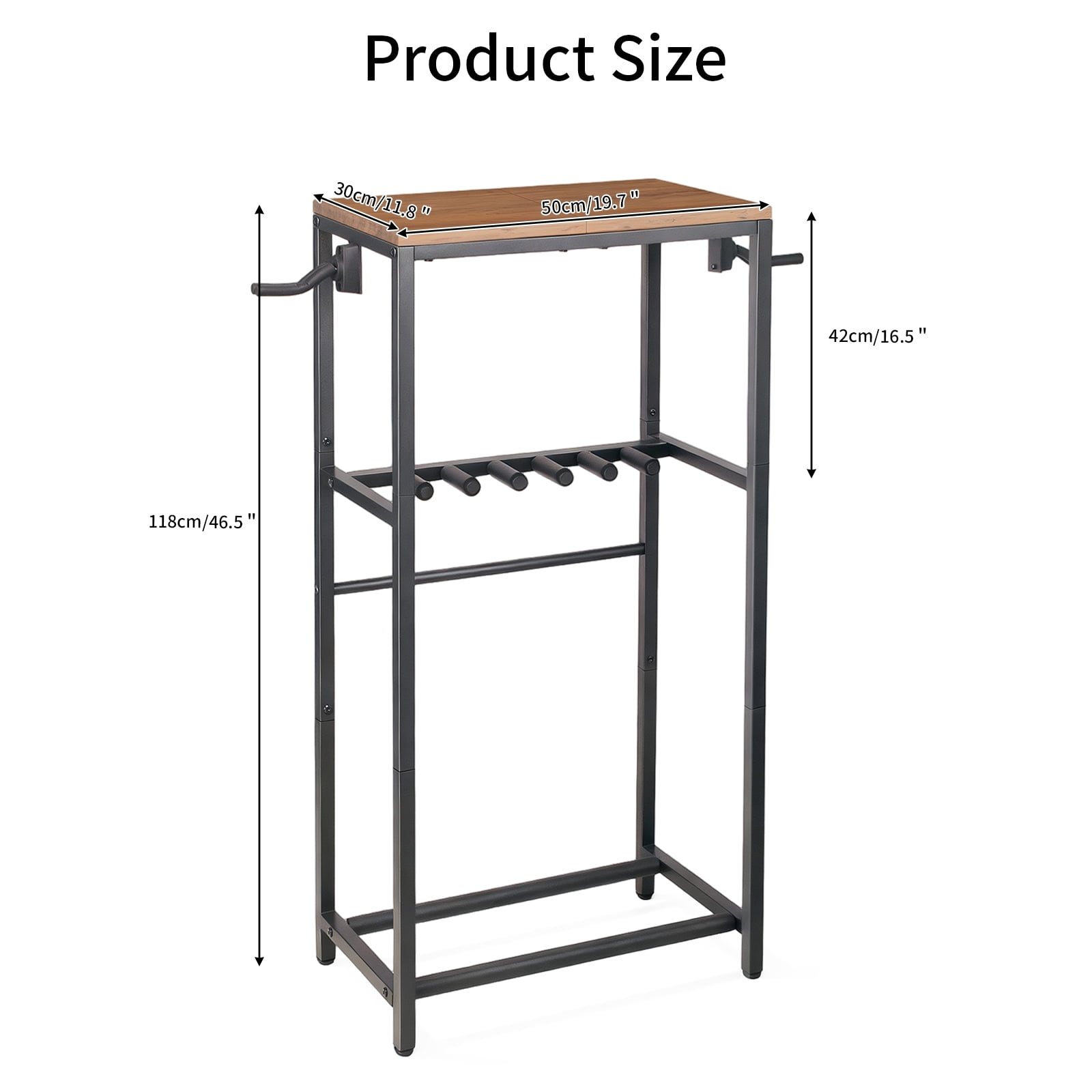stusgo Multi Guitar Rack,Multi Instrument Guitar Stand for 7 Guitars,Guitars Display Rack with 2 Guitar Holders for Home,Stage,Studio, Brown