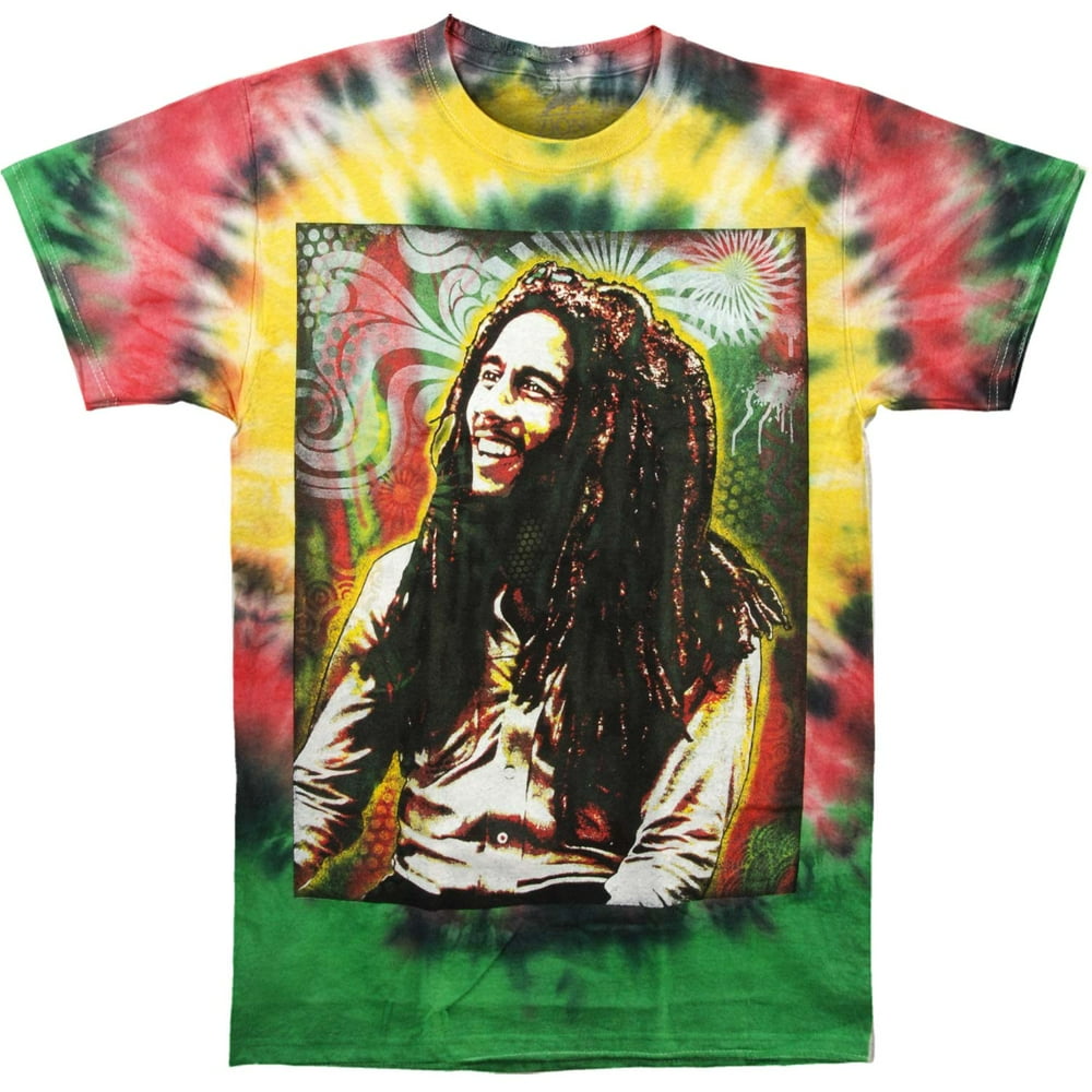 Bob Marley - Bob Marley Men's Spray Tie Dye Tie Dye T-shirt XX-Large ...