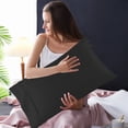 thumbnail image 4 of Set Of 2 Extra-large Pillowcases soft Brushed Microfiber Pillowcases With Envelope Closure 20x36 Inches Cooling and Breathable Pillow Cases Black, 4 of 5