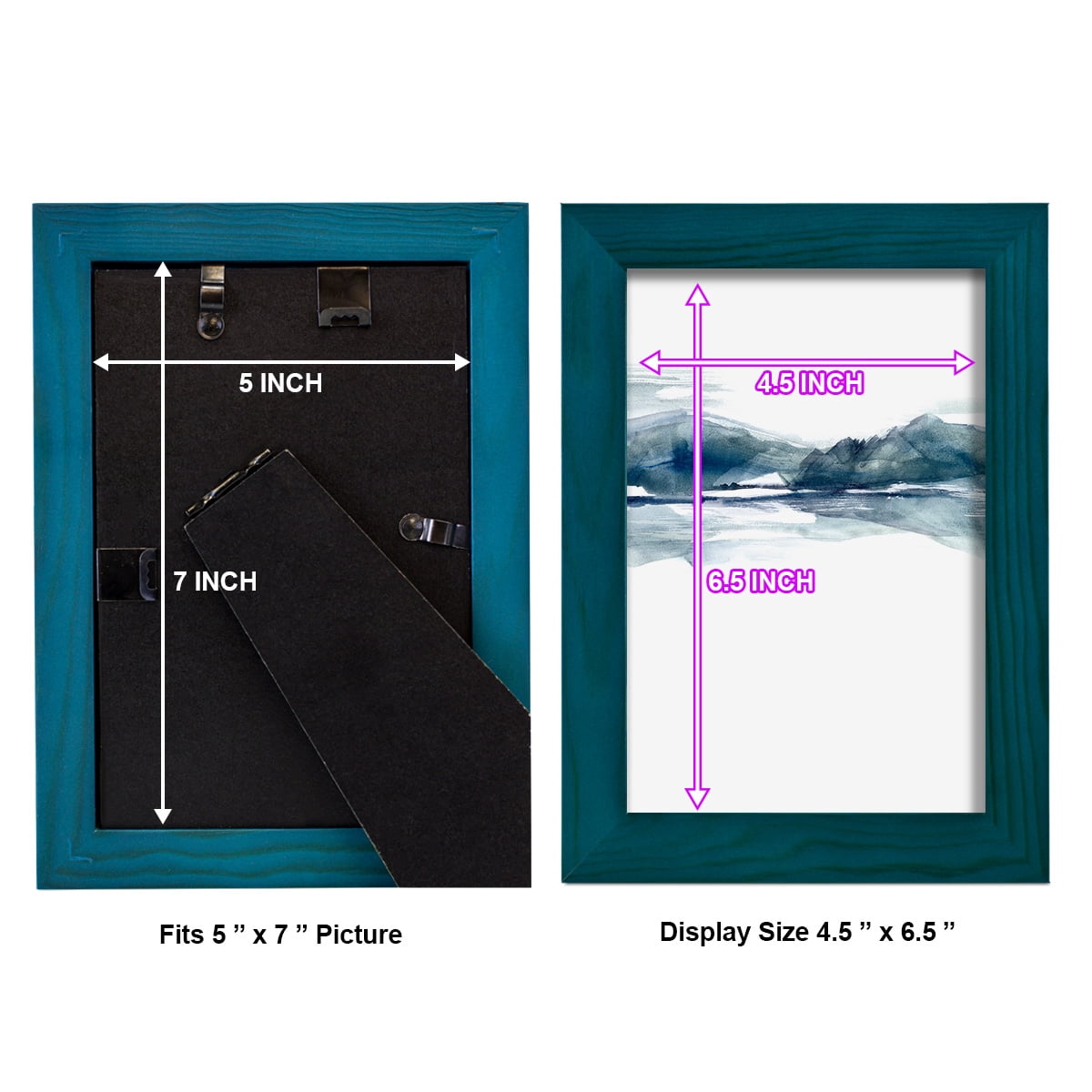 Stark Horizon II - Framed Print w/glass - Ocean Blue