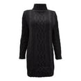 thumbnail image 4 of FEIFLY Women Long Sleeve Turtleneck Winter High Waist Slim Sweater Dress Pullover Jumper Classic Female Knitwear, 4 of 5
