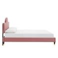 thumbnail image 4 of Modway Aurora Performance Velvet Twin Bed in Dusty Rose, 4 of 10