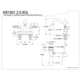 thumbnail image 2 of Kingston Brass KB1608GL 4 in. Centerset Bathroom Faucet, Brushed Nickel, 2 of 2