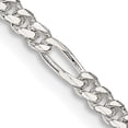 thumbnail image 1 of 925 Sterling Silver 2.85mm Figaro Chain Necklace Pendant Charm, 1 of 9