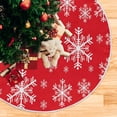 thumbnail image 5 of FMSHPON Christmas Snowflakes Background Xmas Christmas Tree Skirt Stand Mat for Holiday Party Decoration Indoor Outdoor 36 inches, 5 of 6
