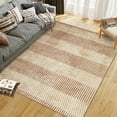 thumbnail image 6 of Geetinfly 8*10FT Area Rugs 1150Gsm 100% Polyester Rug 350Gsm Velvet Weight Pearl Velvet Washed Back Folding Simulation Printed Carpet Xm-Modern-Patterned Brown tone, 6 of 8