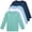 Navy, White, Blue, Lake Blue, Sky Blue, variant on Boys 5 Pack Cotton Long Sleeve T-Shirts, Soft Crew Neck Basic Tees for Toddler & Little Boys, Everyday School Tops