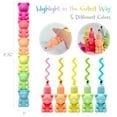 thumbnail image 2 of Wrapables Mini Stackable Highlighters, Cute Multi-color Markers, Teddy Bears, 2 of 6