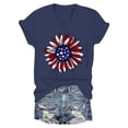 thumbnail image 4 of Womens T Shirts Summer Tops Casual Print V Neck Short Sleeves Clothes, 4 of 4