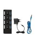 thumbnail image 1 of 4/7 Port USB 3.0 HUB PC AC Extender Powered+High Speed Splitter Cable Adapter FT, 1 of 1
