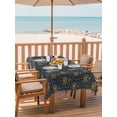 thumbnail image 2 of Outdoor Tablecloth with Umbrella Hole for Patio/Picnic/Party/Camping, Yellow Palm Trees Waterproof Table Cloth Rectangle Table Cover Washable, Summer Tropical Coconut Trees Vintage (52"x 70"), 2 of 8