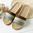 thumbnail image 2 of Dakaela Unisex Linen Slippers Summer Skidproof Indoor Slide Sandals Boho House Slippers for Women Men, 2 of 4
