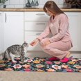 thumbnail image 3 of Pioneer Flower Floral Print Pattern Kitchen Rugs Sets Of 2,Anti Fatigue Kitchen Mat Rugs Non Slip Washable,Decorative Kitchen Floor Mats for Kitchen,Sink,Laundry,17"x30"+17"x47", 3 of 7