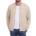 thumbnail image 3 of GIRUNS Mens Bomber Jacket Lightweight Casual Varsity Fall Winter Jackets Zip-Up Outerwear Coat Khaki 2XL, 3 of 8