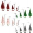 thumbnail image 7 of 8 Pcs Mini Christmas Tree,Artificial Small Christmas Trees with Wood Base,Bottle Brush Trees Xmas Assorted Color Miniature Pine Trees Sisal Trees for Christmas Party Home Winter Ornaments, 7 of 7