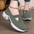 thumbnail image 6 of IEMIEMIEM Orthopedic Shoes for Women Arch Support Non Slip, Slip on Tennis Shoes Breathable Mesh Stretch Hiking Shoes Soft 2026 New Foam Shoes Green 7 Wide, 6 of 7