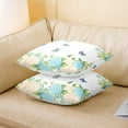 thumbnail image 2 of Ombre Butterfly Set of 2 Pillow Covers,Hydrangea Cushion Cases,Watercolour Floral Throw Pillow Covers,Graden Summer Nature Decorative Accent Pillow Cases Reversible Soft,Bedroom Decor 18x18 Inch, 2 of 5