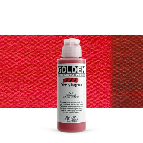 Golden� Fluid Acrylic, 4 oz., Primary Magenta
