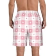 thumbnail image 3 of Naloa Plaid Heart Men's Beach Shorts, Surfing shorts, Swim trunks, Quick Dry Swim Trunks for Surfing Beach Fun - 3X-Large, 3 of 9