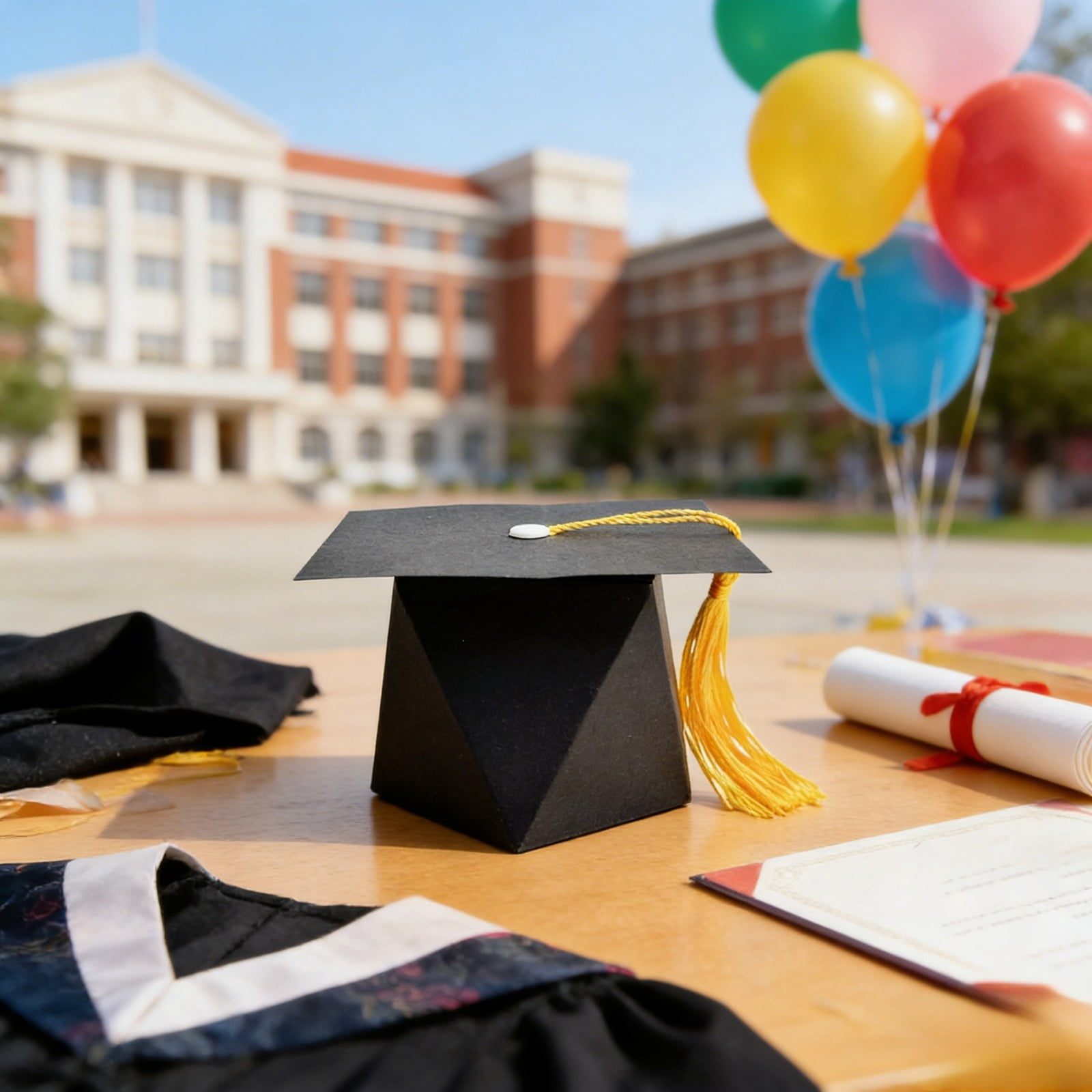 Graduation Candy Boxes 30 Pcs - Grad Cap Shaped DIY Gift Boxes for Party Favors, Graduation Decorations, and Ceremony Containers, Graduation Decorations Supplies (Black)