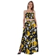 thumbnail image 1 of Bimba 2 Pcs Robe de Plage Aguichant pour Femmes Imprimée Smockée Crop Top & Longue Jupe Ensemble, 1 of 7