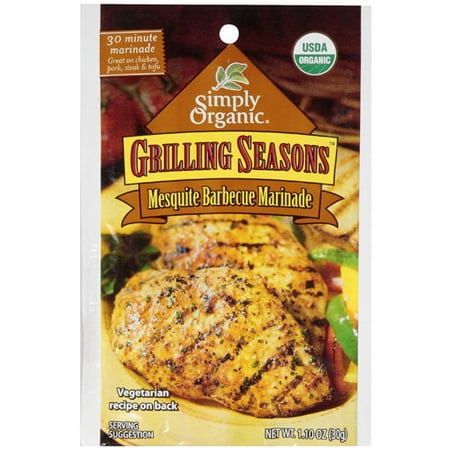 Simply Organic Grilling Seasons Mesquite Barbecue Marinade, 1.1 oz