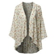thumbnail image 1 of FashionOutfit Women's Floral Print Kimono Style Bell Sleeve Cardigan, 1 of 1