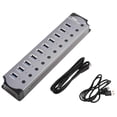 thumbnail image 1 of 10 in 1 Powered USB HUB 10 Ports USB Adapter USB Splitter, 1 of 5
