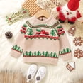 thumbnail image 4 of Christmas Sweater, Cozy Winter Pullover Sweater for Toddler Boys Festive Holiday Kids Clothing Top, Sweater(Khaki,2-3 Years), 4 of 9