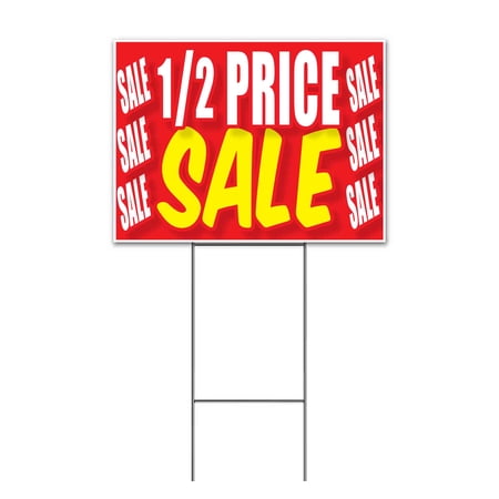 Half Price Offer (18 x 24 ) Yard Sign Includes Metal Step Stake