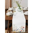 thumbnail image 2 of Blooming Flower Burlap Cotton Table Runner 13x70 Inches Long, Spring Floral Summer Botanical Colorful Farmhouse Table Runners, Outdoor Dining Tablecloths Decor for Baby Shower/Party/Wedding, 2 of 6